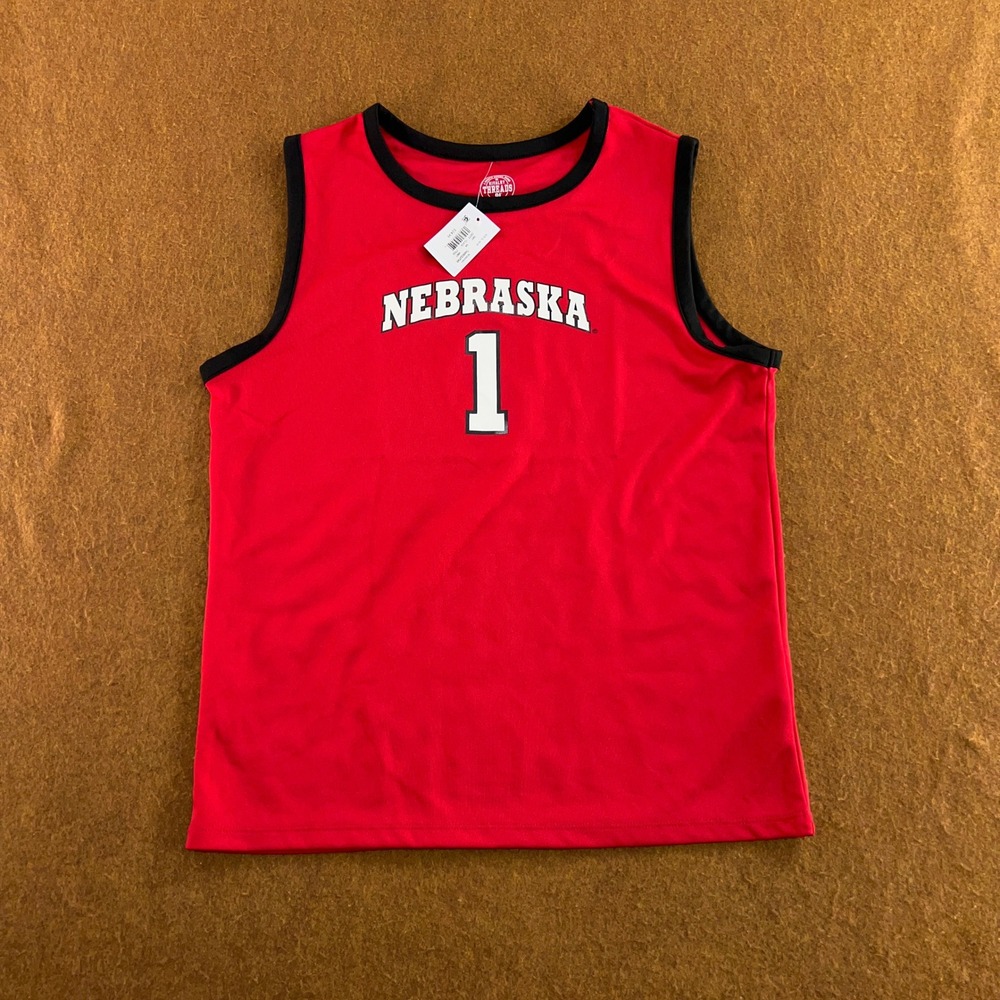 Rivalry Threads Boys XL 16/18 Red Nebraska Cornhuskers #1 Jersey Tank Top NWT